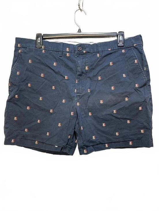 Tommy Hilfiger Other - Tommy Hilfiger Mens Flat Front Chino Shorts Navy Crest Embroidered Size 40